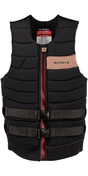 2026 Ronix Mens Vader Impact Vest R25V-IMP-VAD - Black / Mocha